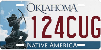 OK license plate 124CUG