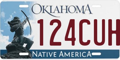 OK license plate 124CUH