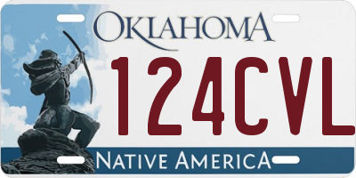 OK license plate 124CVL