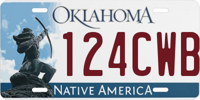 OK license plate 124CWB