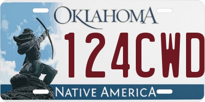 OK license plate 124CWD