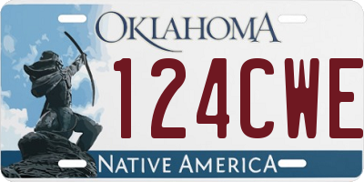 OK license plate 124CWE