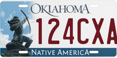OK license plate 124CXA