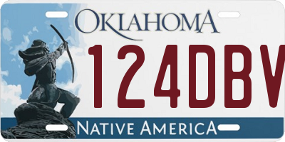 OK license plate 124DBV