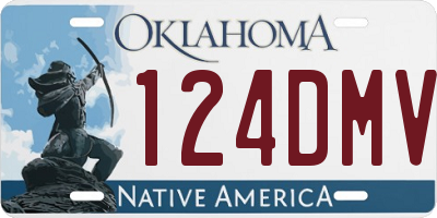 OK license plate 124DMV