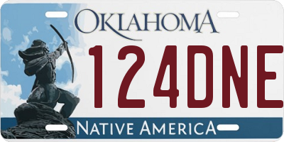 OK license plate 124DNE