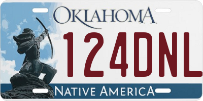 OK license plate 124DNL