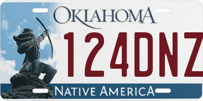 OK license plate 124DNZ