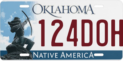 OK license plate 124DOH