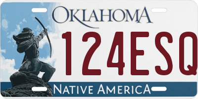 OK license plate 124ESQ
