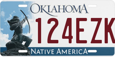 OK license plate 124EZK