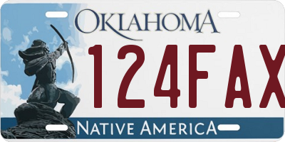 OK license plate 124FAX