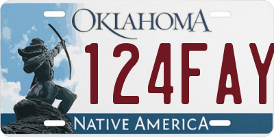 OK license plate 124FAY