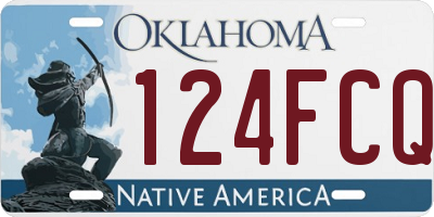 OK license plate 124FCQ