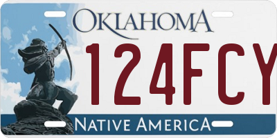 OK license plate 124FCY