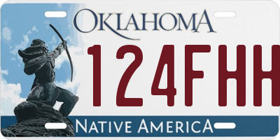 OK license plate 124FHH