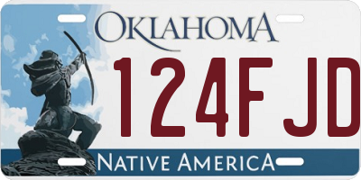 OK license plate 124FJD