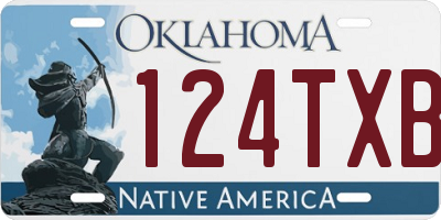OK license plate 124TXB