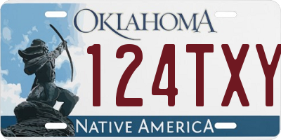 OK license plate 124TXY