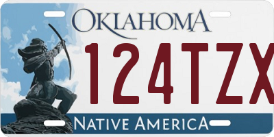 OK license plate 124TZX
