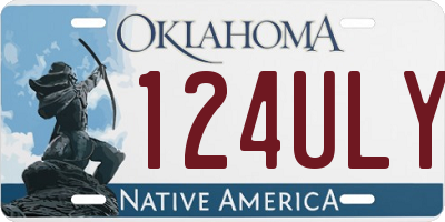 OK license plate 124ULY