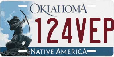 OK license plate 124VEP