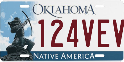 OK license plate 124VEV