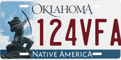 OK license plate 124VFA