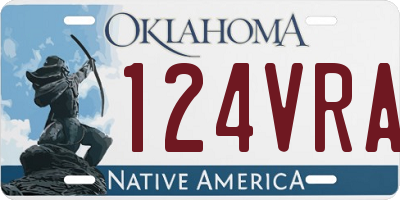 OK license plate 124VRA