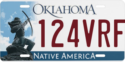OK license plate 124VRF