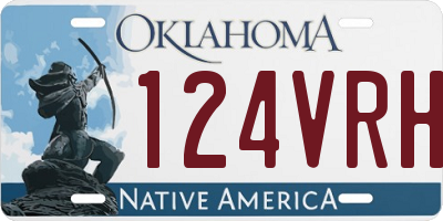 OK license plate 124VRH