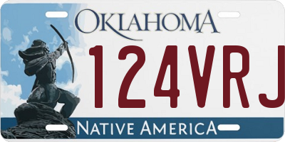 OK license plate 124VRJ