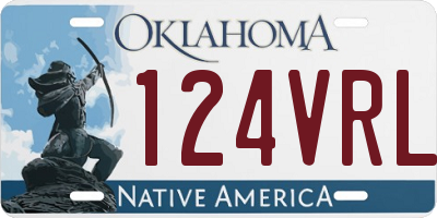 OK license plate 124VRL