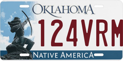 OK license plate 124VRM