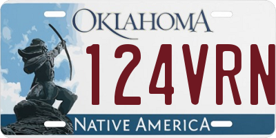 OK license plate 124VRN