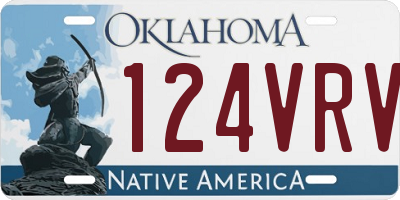 OK license plate 124VRV