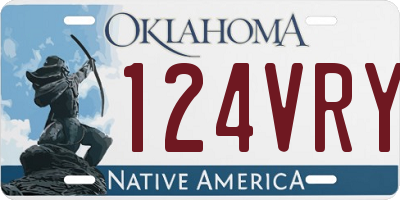 OK license plate 124VRY
