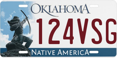 OK license plate 124VSG