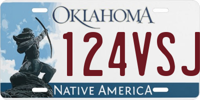 OK license plate 124VSJ