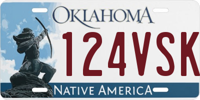 OK license plate 124VSK