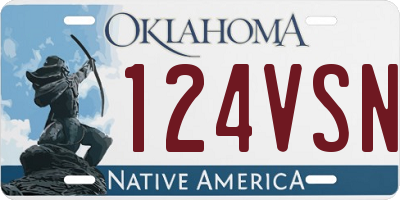 OK license plate 124VSN