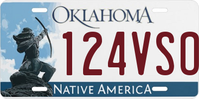 OK license plate 124VSO