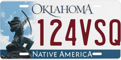 OK license plate 124VSQ