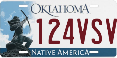 OK license plate 124VSV