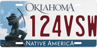 OK license plate 124VSW
