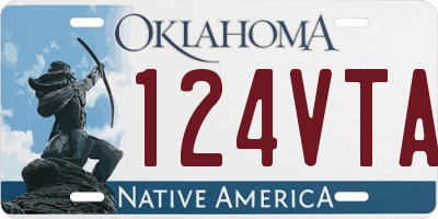 OK license plate 124VTA
