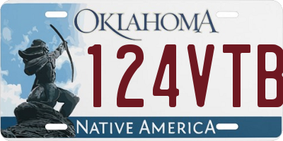 OK license plate 124VTB