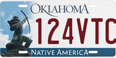 OK license plate 124VTC