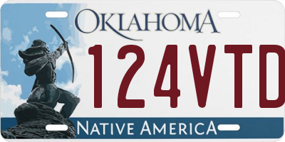 OK license plate 124VTD