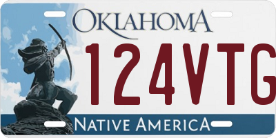 OK license plate 124VTG